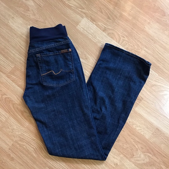 A Pea In The Pod 7 For All Mankind Jeans Size M - Picture 1 of 7